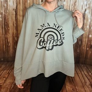 Upcycled 32 degrees pullover mama needs coffee althletic sweater